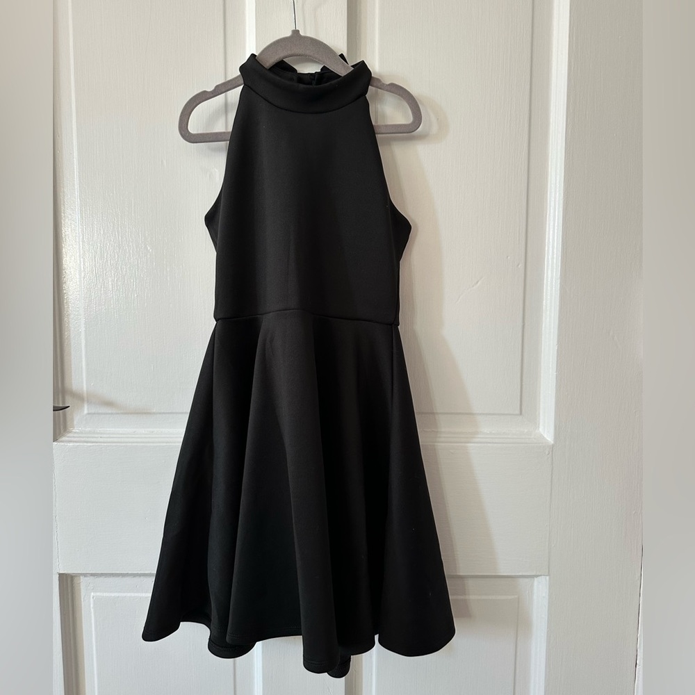 Pink and Violet High Neck Dress